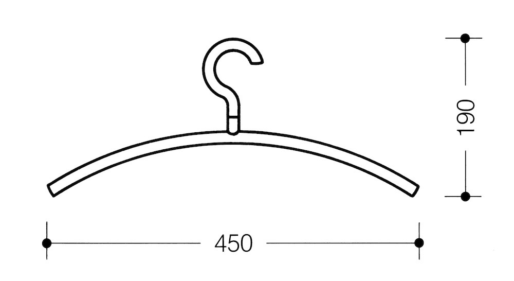 HEWI Kleiderbügel 570.3, Polyamid, 570.3 18