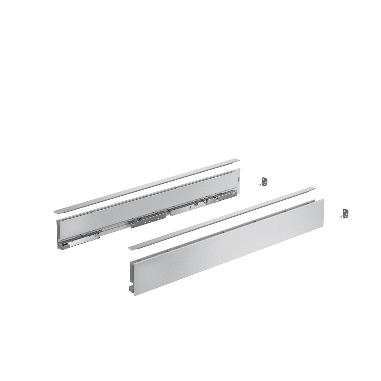 HETTICH AvanTech YOU Set Zarge, Höhe 77 mm x NL 400 mm, silber, links und rechts, 9353331