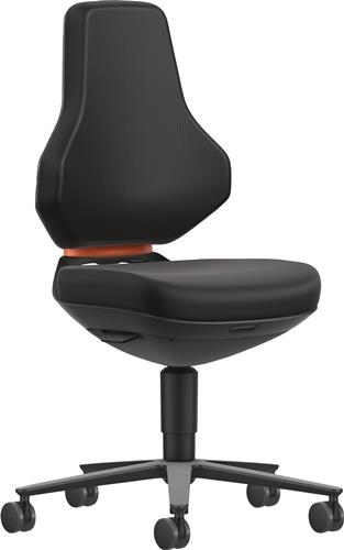 BIMOS Arbeitsdrehstuhl TEXON Rl.Skintec schwarz 450-620mm BIMOS