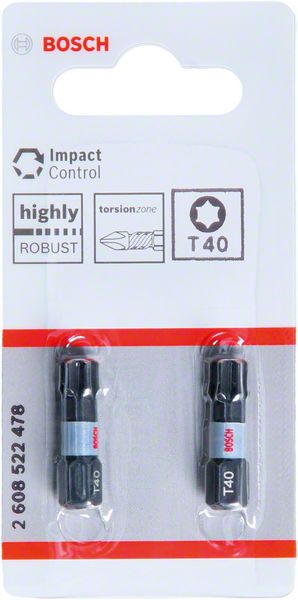 BOSCH Impact Control T40 Insert Bits, 2 Stk.