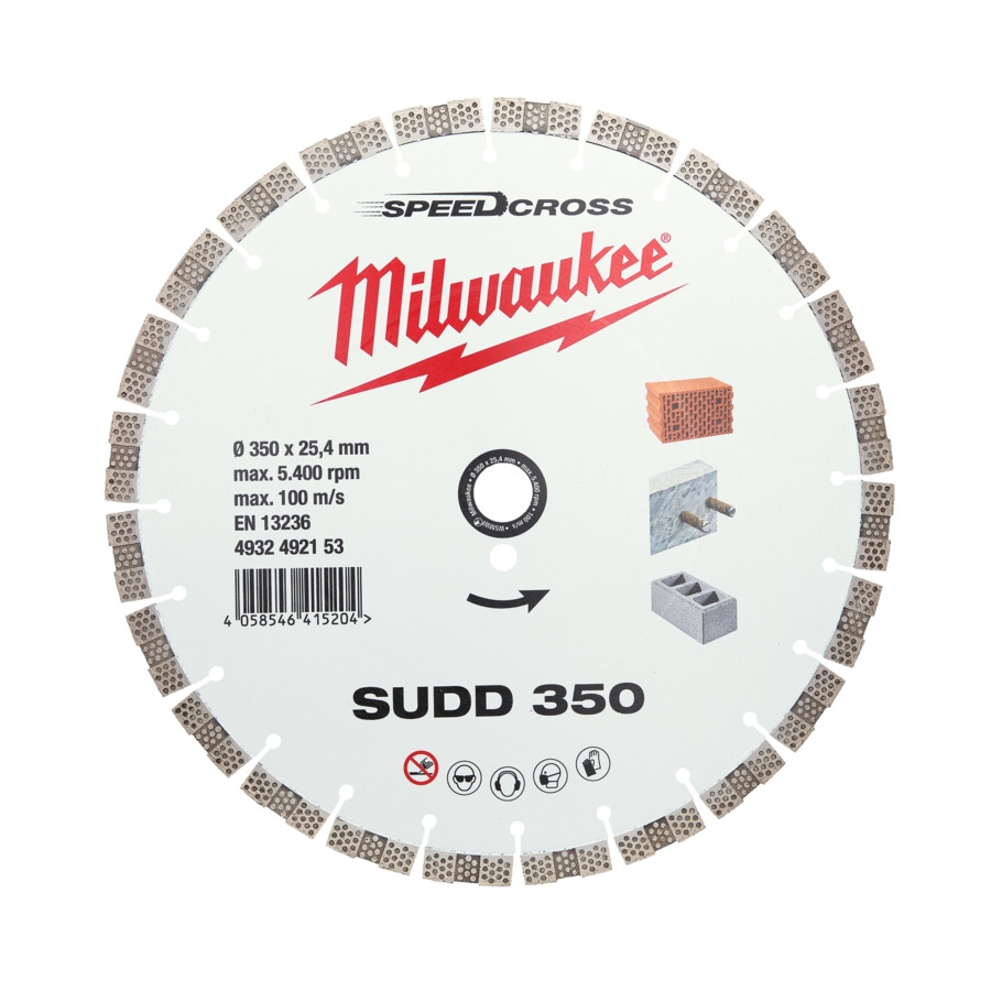 für lärmreduzierte Schnitte in harten Materialien Speedcross Diamanttrennscheibe SUDD 350 mm