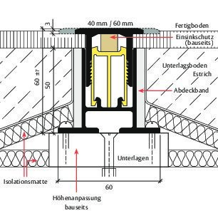 PLANET Bodentrennschwelle BT804, Aluminium 750 mm