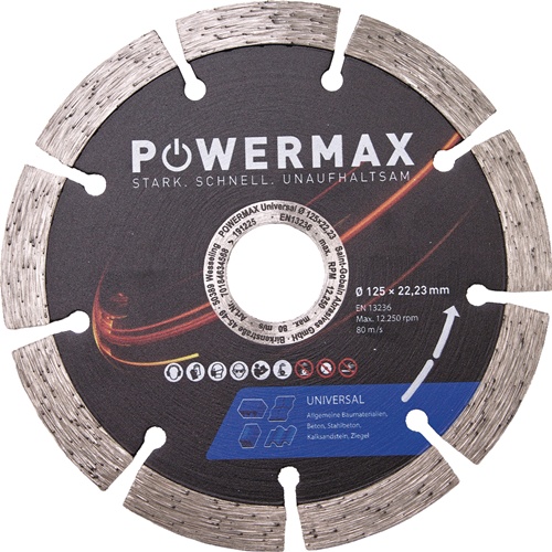 POWERMAX Diamanttrennscheibe PowerMax Univ.D.230mm Bohr.22.23mm Seg.-B.2,7mm