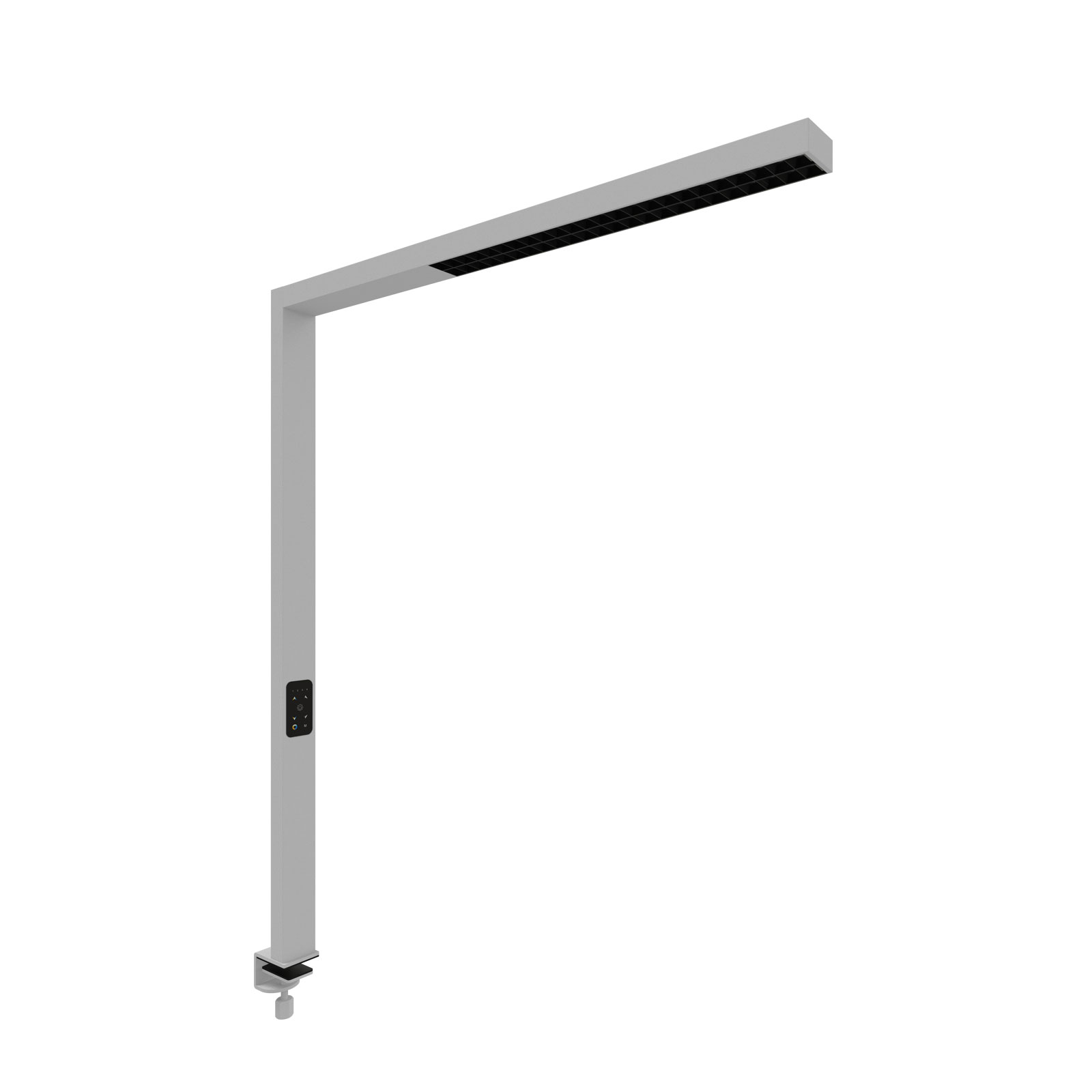 BMB UPLIGHT Clip BF Intelligente Klemmleuchte, Weißaluminium, RAL 9006