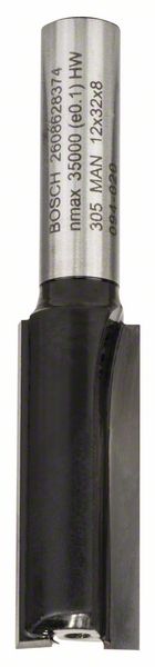 BOSCH Nutfräser Standard for Wood, 8 mm, D1 12 mm, L 32 mm, G 62 mm