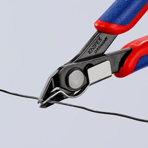 KNIPEX Elektronik-Seitenschneider Super-Knips® L.125mm Form 8 Facette ja,sehr kl.brün.