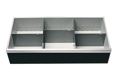 BEDRUNKA+HIRTH Unterteilungsmaterial Front-H.200mm 2 Längs-/3 Querteiler f.Schrank-B.980mm