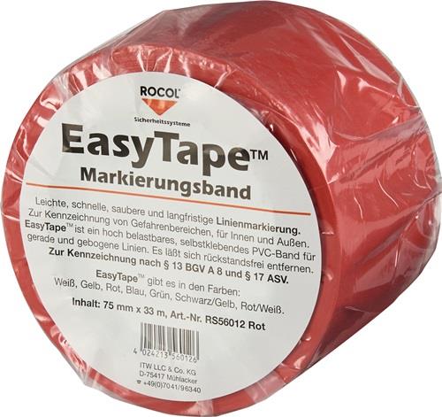 ROCOL Bodenmarkierungsband Easy Tape PVC rot L.33m B.75mm Rl.ROCOL