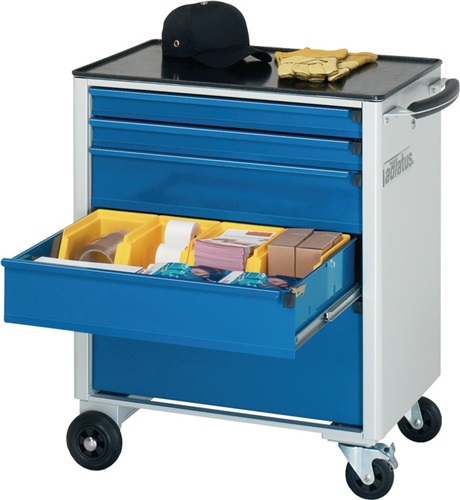 RAU Werkstattwagen Metallablage H860xB700xT520mm grau/blau 2x65,2x130,1x260mm