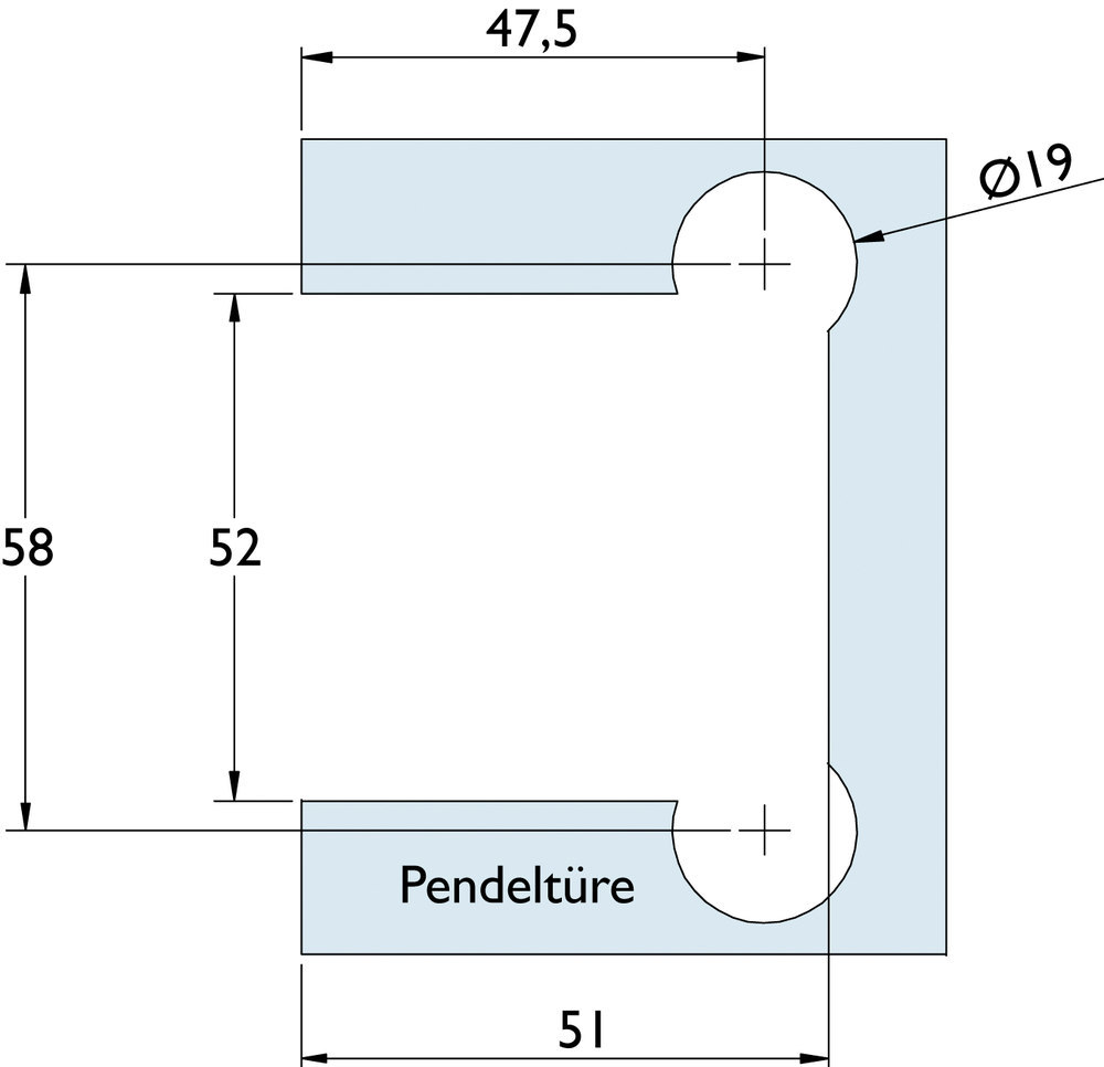 HERMAT Pendeltürband 6856.G-W, Messing