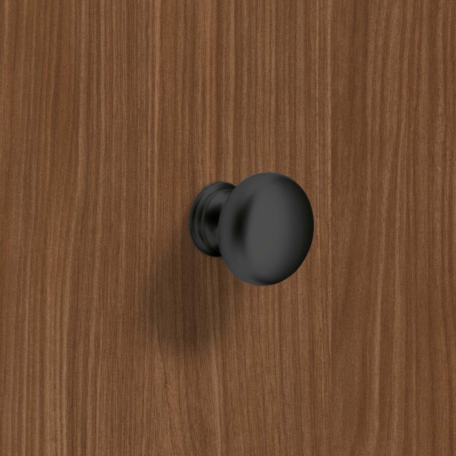 HETTICH Knopf Cirpi, H 27 mm, ø 30 mm, Schwarz matt, 9345389