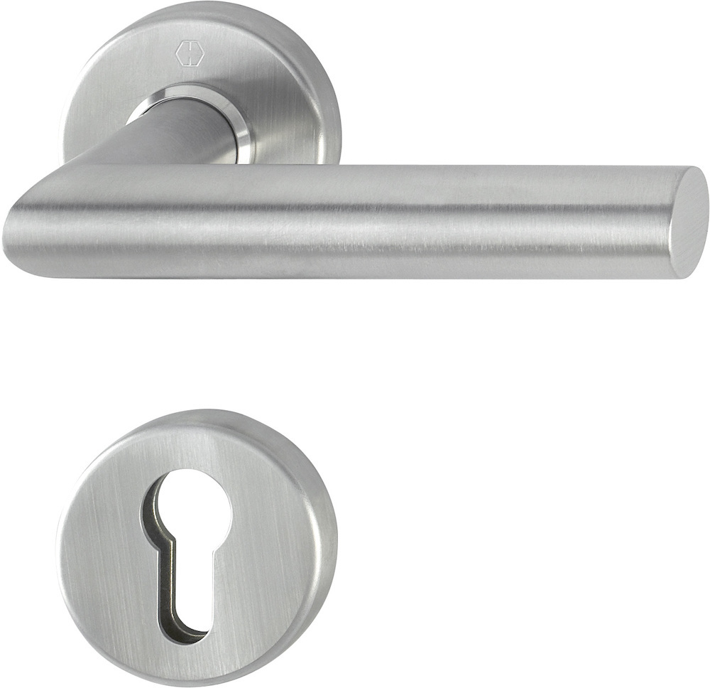 HOPPE® Drücker-Halbgarnitur mit Rosetten Amsterdam E1400Z/42/42S, Edelstahl, 3332035 HOPPE® Drücker-Halbgarnitur mit Rosetten Amsterdam E1400Z/42/42S, Edelstahl, 3332035