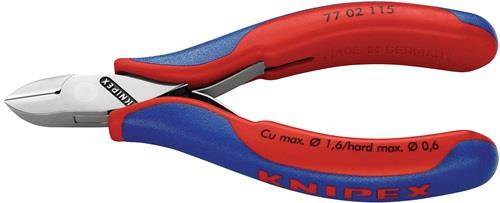 KNIPEX Elektronikseitenschneider L.115mm Form 1 Facette ja 2K-Hülle spiegelpol.KNIPEX