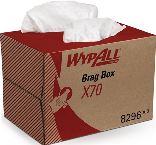 WYPALL Wischtuch WypAll® X70 8296 L.ca.426 mmxB.ca.282mm weiß 1-lagig Box WYPALL