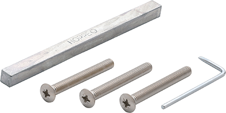 HOPPE® Befestigungsset für Schutz-Türgriffgarnituren ES1 (Griff/Griff), sichtbar, VK 8 mm, DIN 966, 3690668