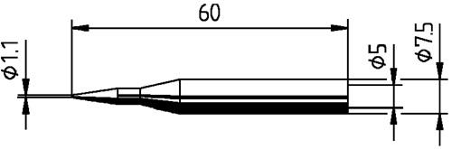 ERSA Lötspitze Serie 172 bleistiftspitz B.1,1mm 0172 BD/SB ERSA