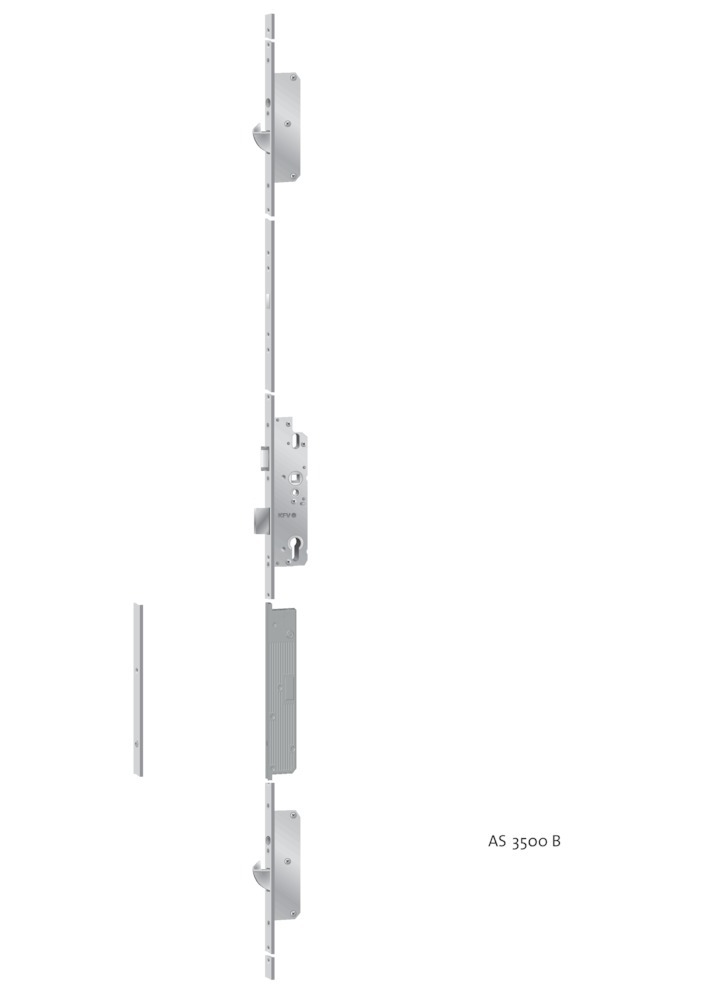 KFV Mehrfachverriegelung MFS AS3500SL-T0Q, 10/92 mm, kantig, Edelstahl