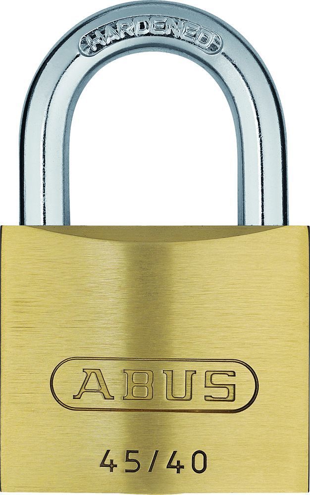 ABUS Zylindervorhangschloss-Set 45, doppelte Verriegelung, Messing massiv