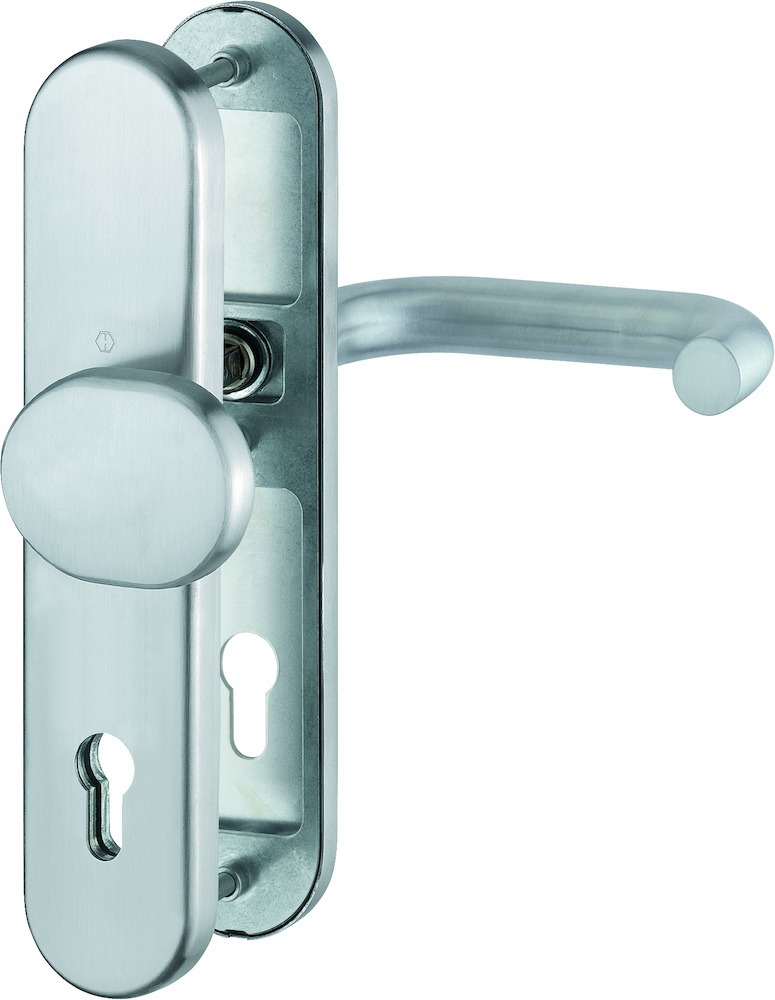 HOPPE® FH Schutz-Wechselgarnitur mit Langschild Paris FS-E86G/3331/3330/138F, Edelstahl, 3965570