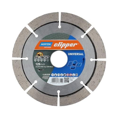 NORTON CLIPPER Diamanttrennscheibe Pro Unviersal Silencio D.125mm Bohr.22,23mm Seg.-B.2,2mm
