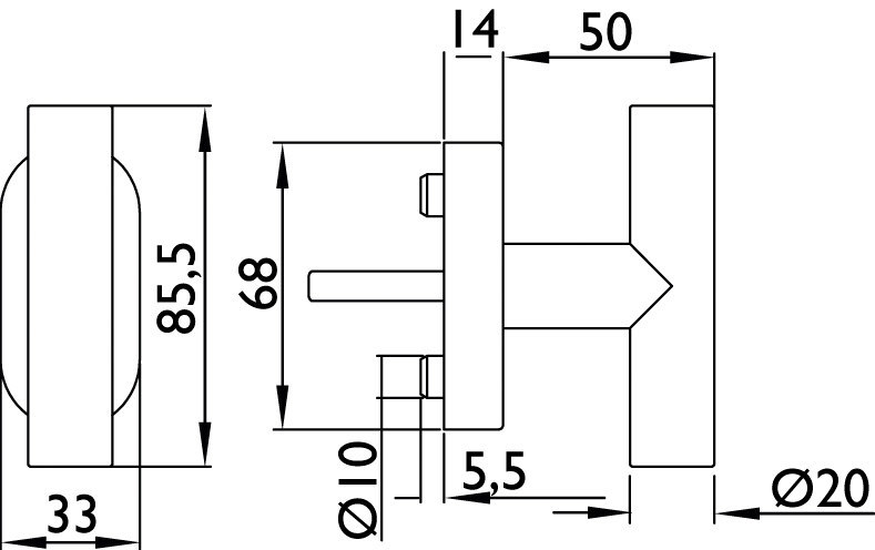 HERMAT Fenstergriff BASIC 02 1802.T, Edelstahl