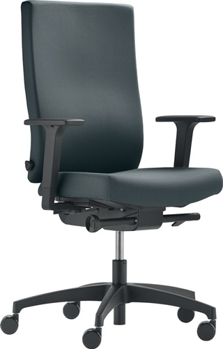 DAUPHIN Bürodrehstuhl m.Synchr.-Techn.Sitztiefe 380-440mm grau 400-520mm