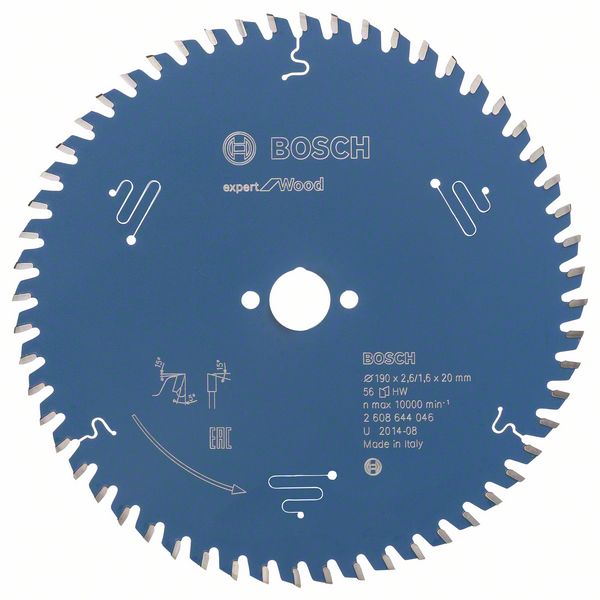 BOSCH Kreissägeblatt Expert for Wood, 190 x 20 x 2,6 mm, 56