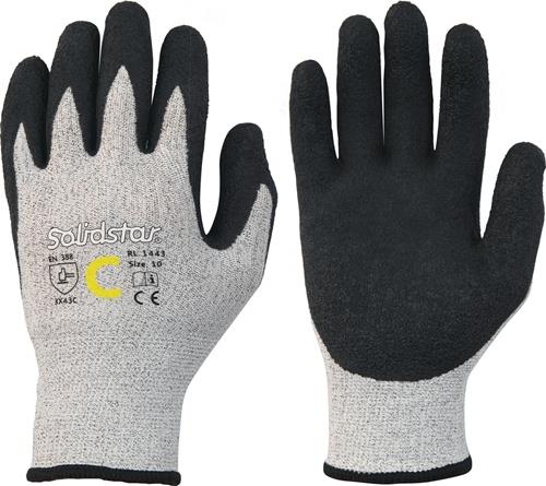 LEIPOLD Schnittschutzhandschuhe Solidstar 1443 Gr.8 grau/schwarz EN 388 PSA II 12 PA