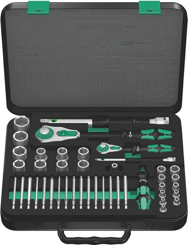 WERA Steckschlüsselsatz 8100 SA/SC 2 Zyklop 43-tlg.1/4+1/2 Zoll SW 4-24mm WERA Steckschlüsselsatz 8100 SA/SC 2 Zyklop 43-tlg.1/4+1/2 Zoll SW 4-24mm