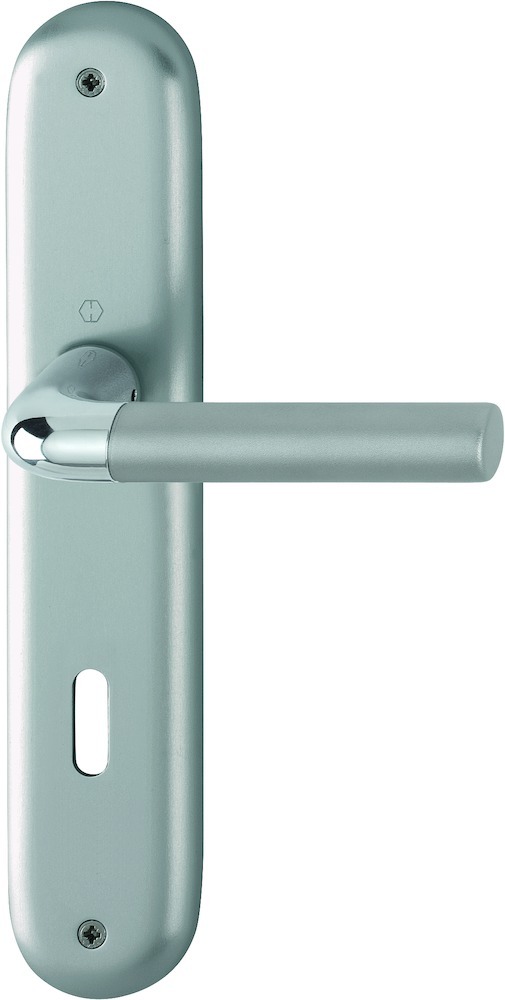 HOPPE® Drückergarnitur mit Langschild Bremen 1505/273P, Aluminium, 11538965