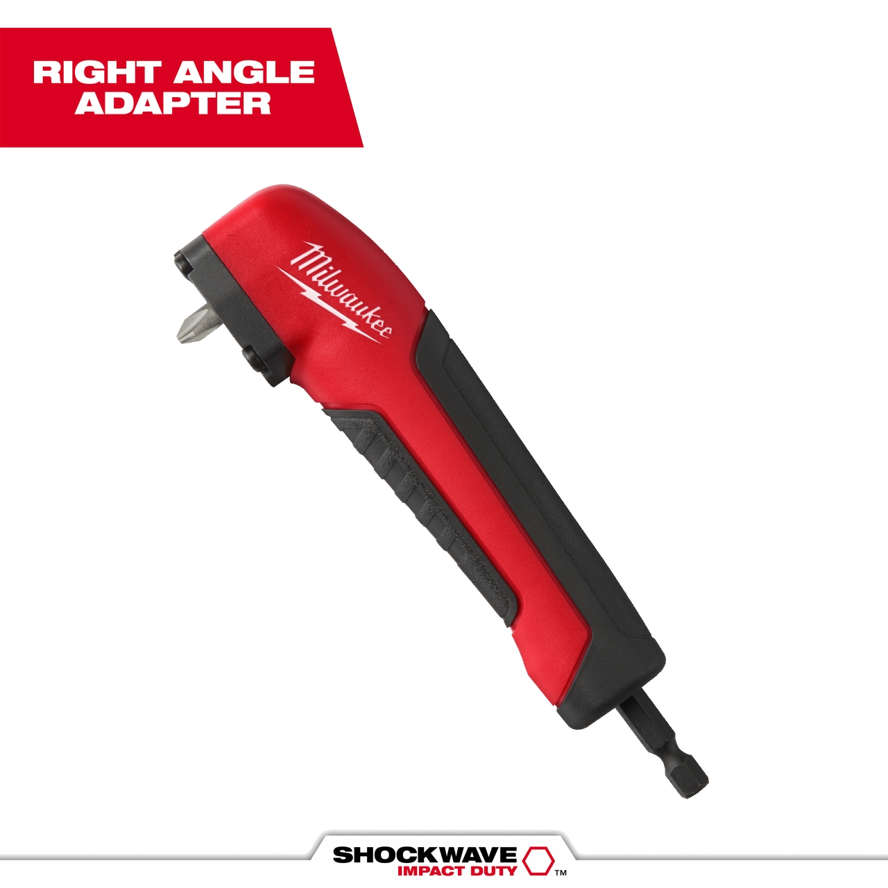 MILWAUKEE 1/4" Aufnahme inkl. 10 Bits SHOCKWAVE Winkelschraubvorsatz RAA
