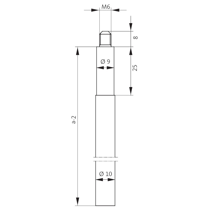 BKS Treibriegelstange B 9006, massiv, Stahl BKS Treibriegelstange B 9006, massiv, Stahl