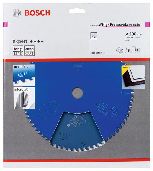 BOSCH Kreissägeblatt Expert for High Pressure Laminate, 230 x 30 x 2,8 mm, 64