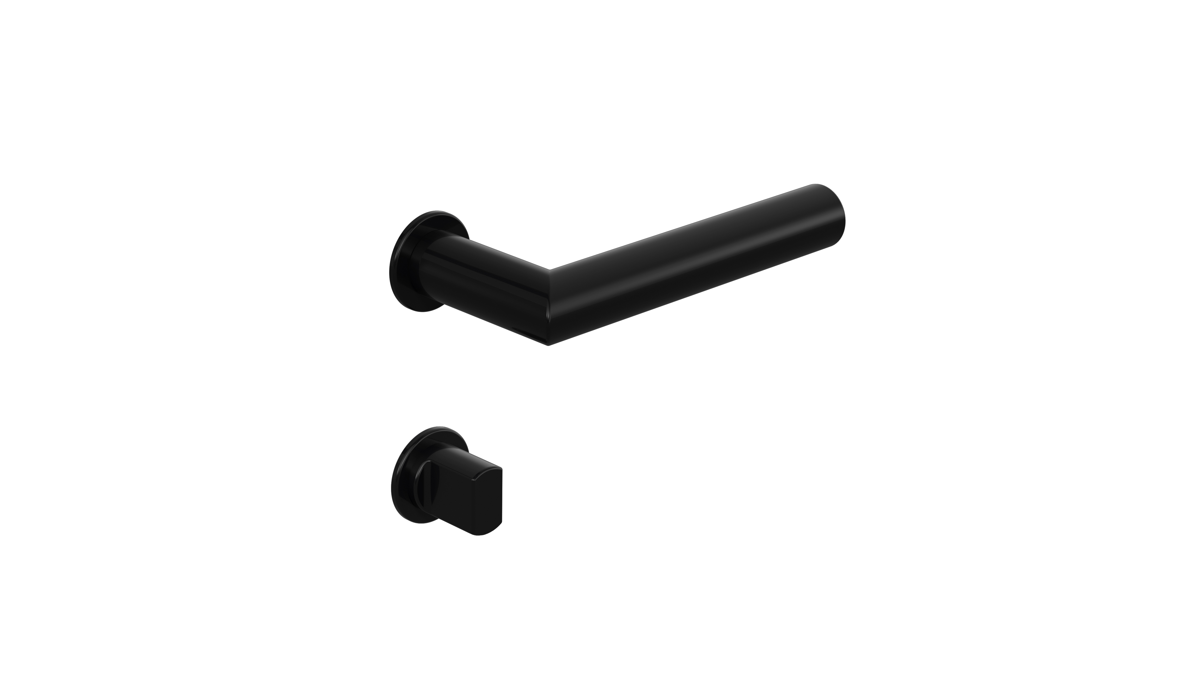 HEWI Frei-Besetzt-Garnitur, System 162, Vierkant 8, Türstärke 40, tiefschwarz