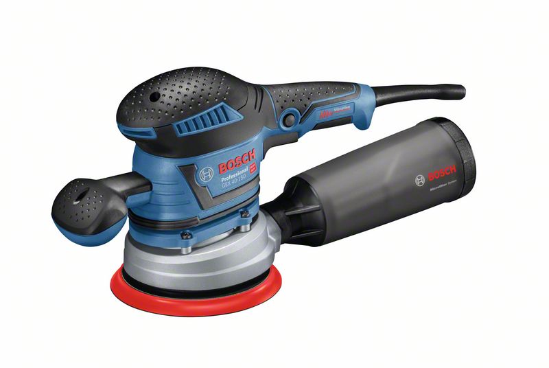 BOSCH Exzenterschleifer GEX 40-150 mit 1 x Schleifblatt M480 und L-BOXX