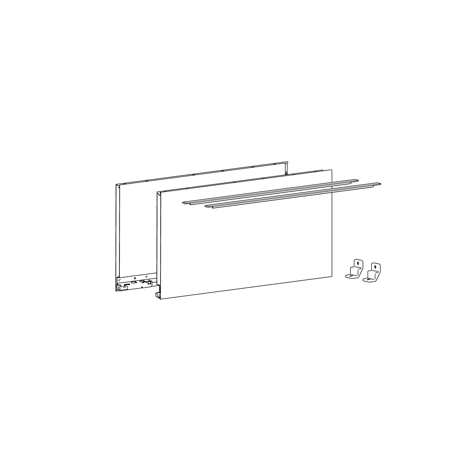 HETTICH AvanTech YOU Set Zarge, Höhe 251 mm x NL 400 mm, anthrazit, links und rechts, 9353449 HETTICH AvanTech YOU Set Zarge, Höhe 251 mm x NL 400 mm, anthrazit, links und rechts, 9353449