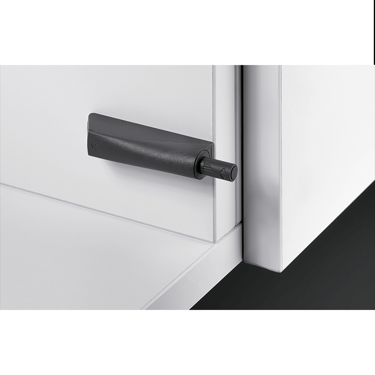 HETTICH Push to open Pin, zum Anschrauben, Kurzhub, lichtgrau, 9089600