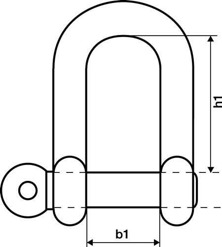 PROMAT Schäkel Trgf.200kg Bügel/Bolzen 8mm ger.Form VE=25 St.
