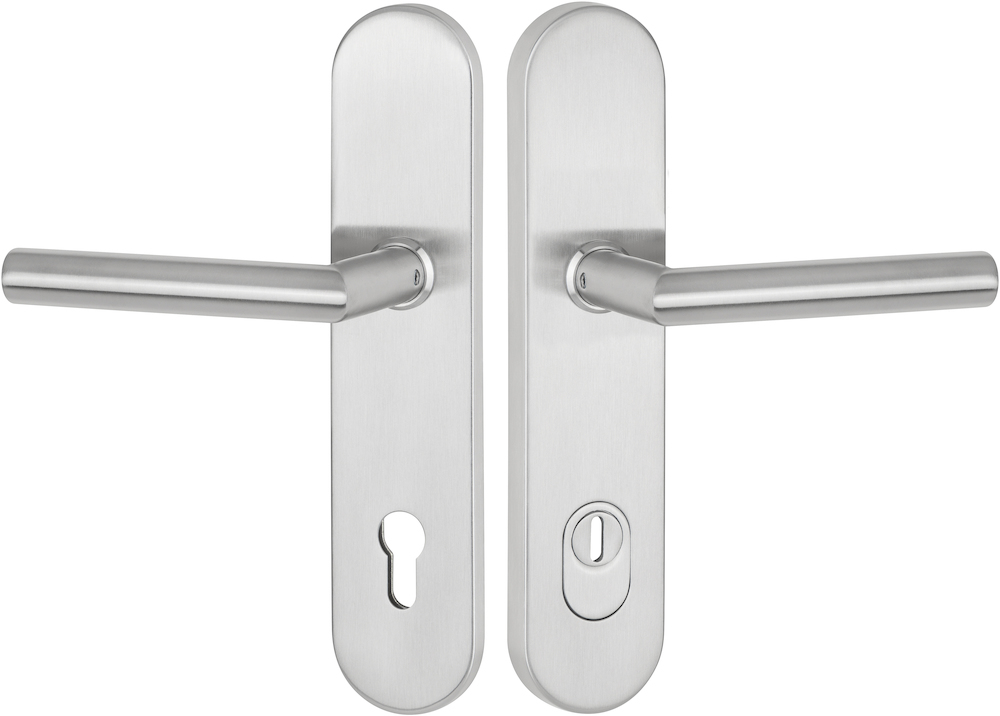 HERMAT Schutz-Drückergarnitur BASIC 02 1802.22Ø/2089.KSH, ES 1, Edelstahl