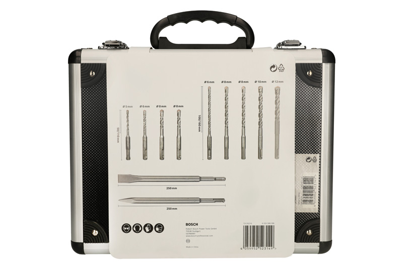 BOSCH Bohrer-Set SDS plus-3, 10-teilig, 5, 6, 8, 10, 12 mm