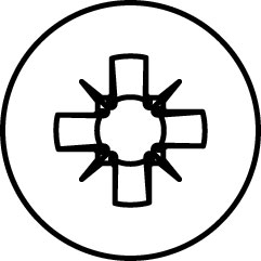 HECO TOPIX-plus 4,0 x 45, Senkkopf mit Frästaschen, Pozi-Drive, Variables Vollgewinde, verzinkt blau, A3K