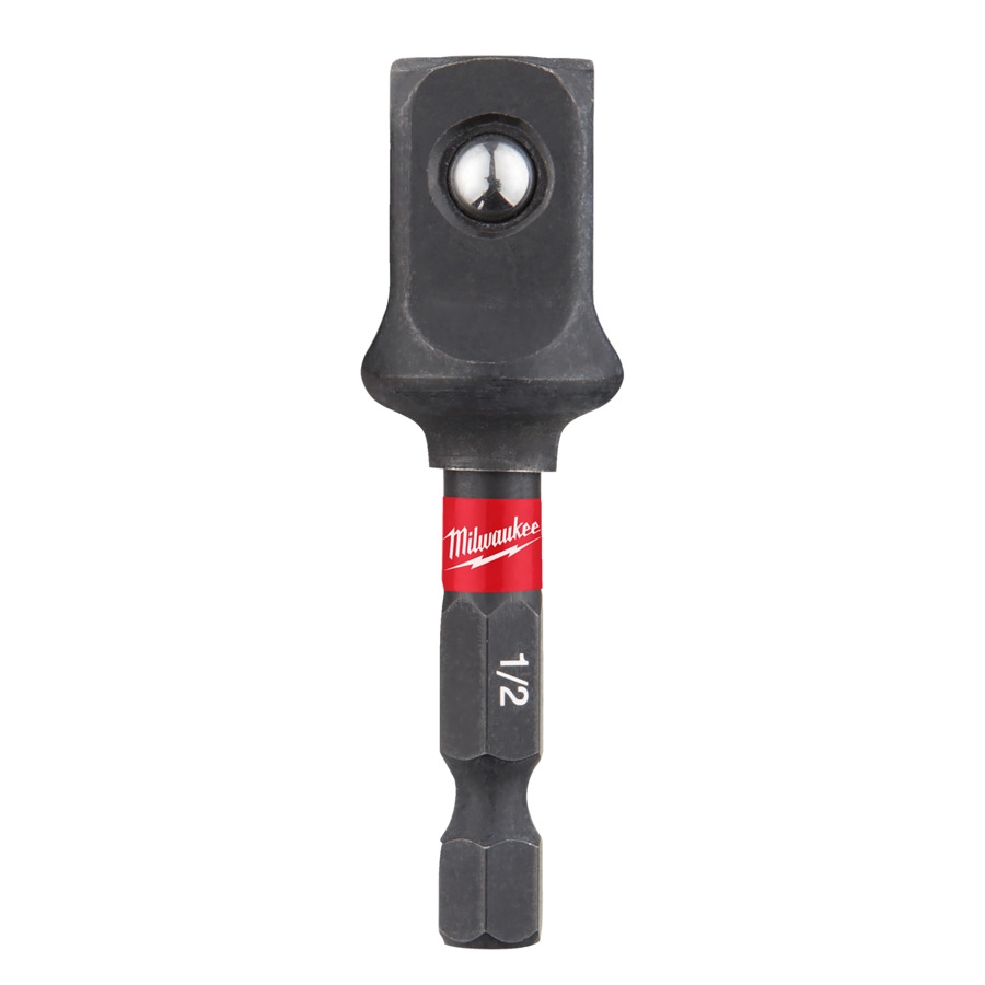 MILWAUKEE 1/4" Sechskant auf 1/2" Vierkant Steckschlüsseleinsatz SHOCKWAVE 50 mm