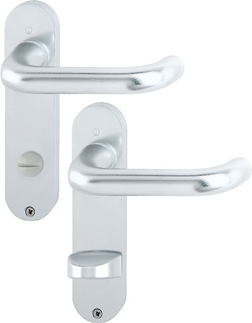 HOPPE® Drückergarnitur mit Kurzschild Paris 138L/300K, Aluminium, 3417477 HOPPE® Drückergarnitur mit Kurzschild Paris 138L/300K, Aluminium, 3417477