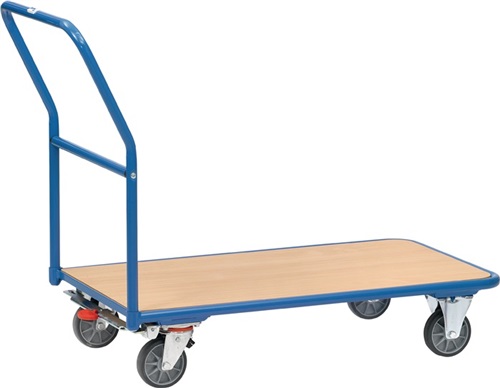 FETRA Plattformwagen Ladeflächen L850xB450mm STA brillantblau Trgf.250kg