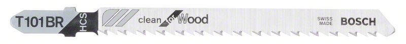 BOSCH Stichsägeblatt T 101 BR Clean for Wood, 3er-Pack