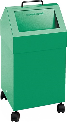 STUMPF Wertstoffsammler 45l H710xB330xT310mm verkehrsgrün fahrbar