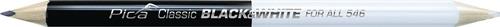 PICA Markierstift Classic FOR ALL Black&White L.24cm 2B beids.gespitzt PICA