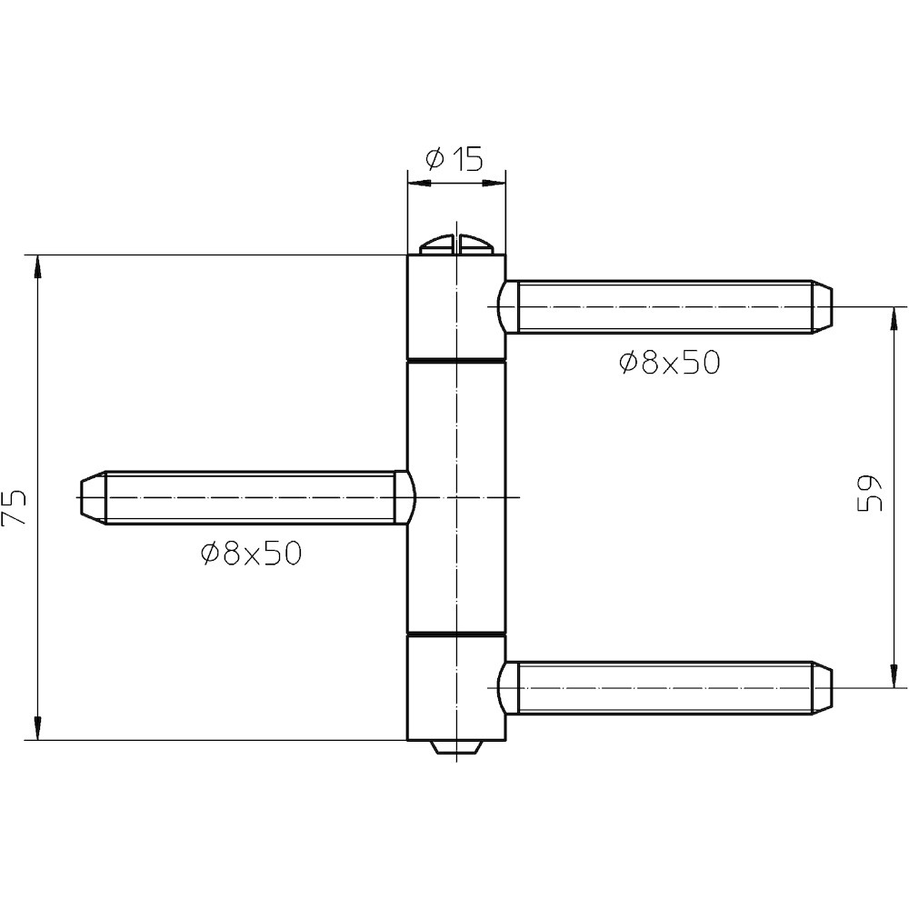 SIMONSWERK Einbohrband BAKA® C2-15 WF MSTS