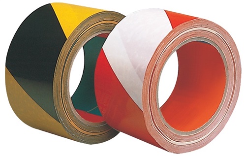 Nordwest Warnmarkierungsband PVC schwarz/gelb L.66m B.60mm Rl.