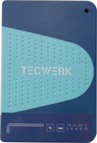 TECWERK Winkelschraubendrehersatz 9-tlg.Klappkassette SW 1,5-10mm kurz S2-Stahl TECWERK